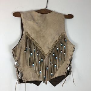 Leather vintage vest